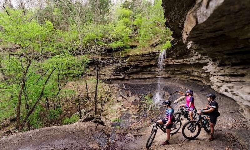 Biking at Devil's Den State Park