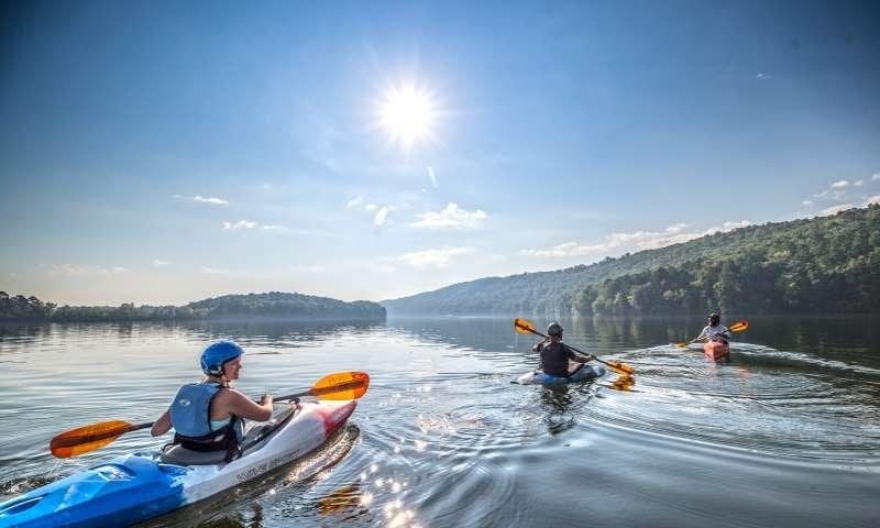 Kayaking on the lake