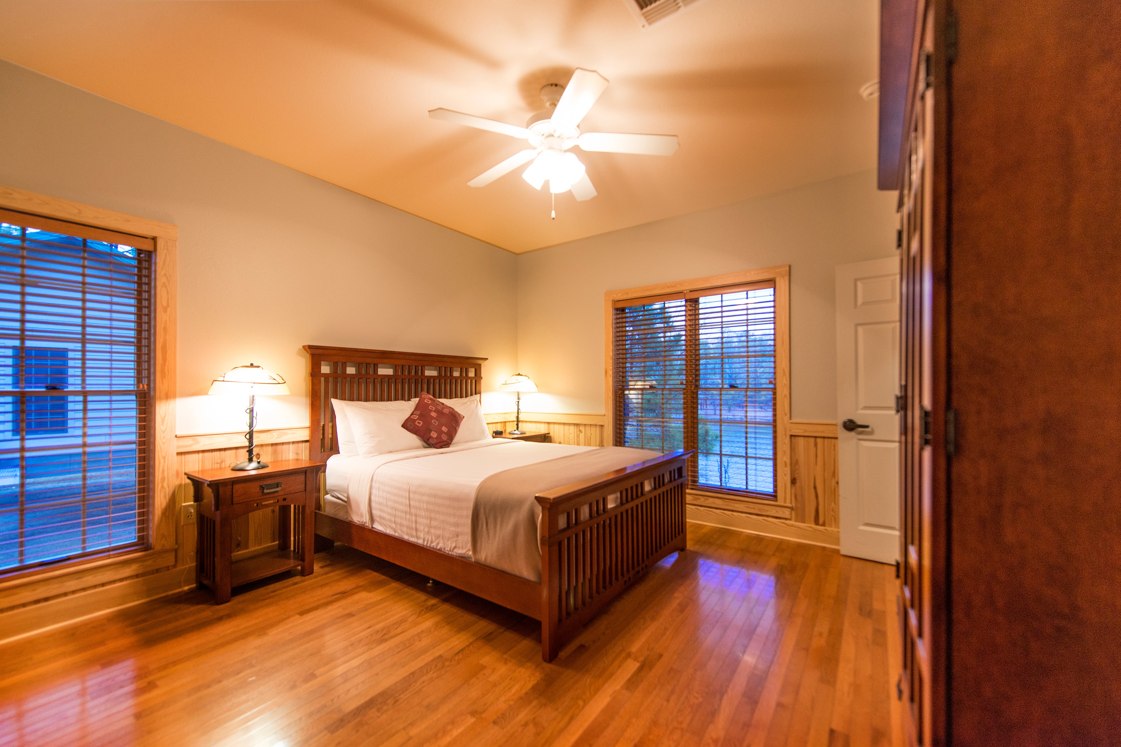 Moro Bay State Park cabin bedroom interior